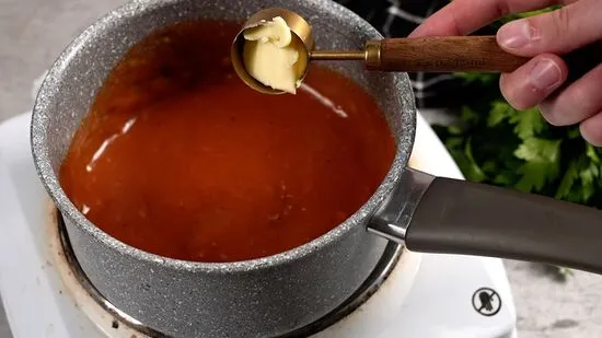 How to thicken BBQ sauce usingng butter swirl