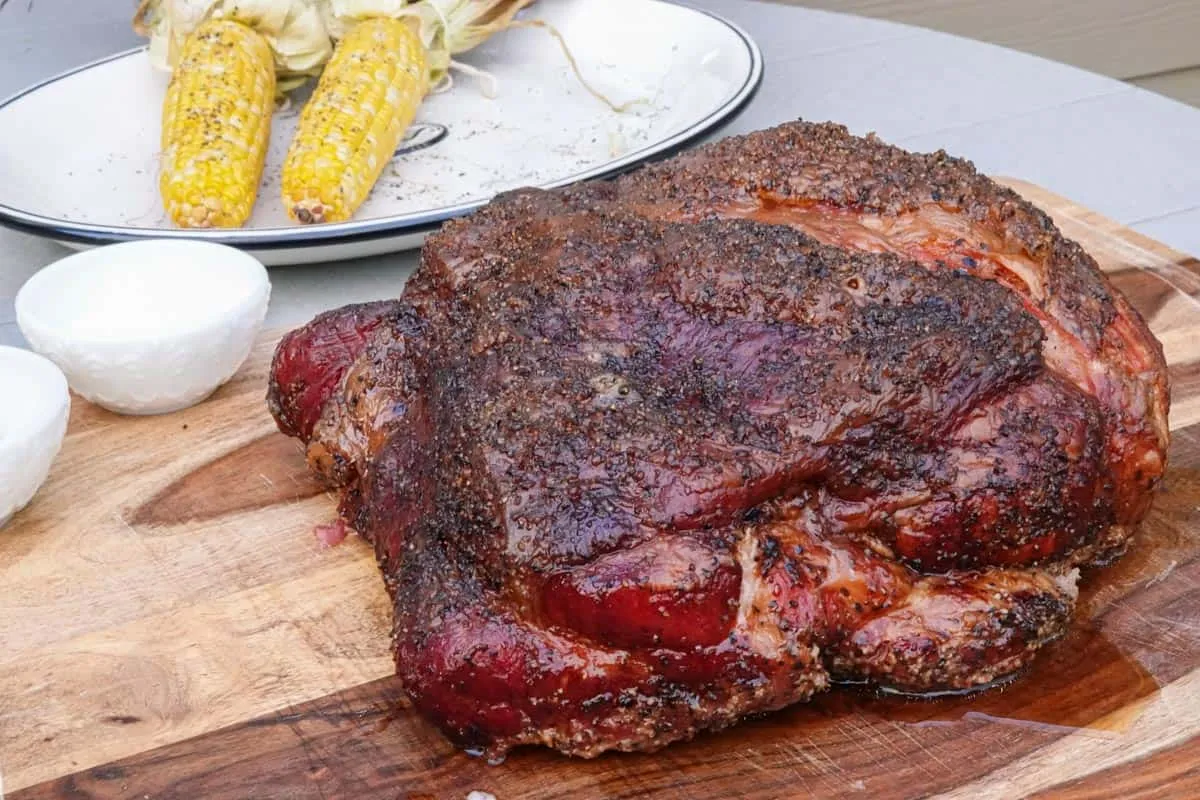 smoked beef brisket, pork butt, or shoulder