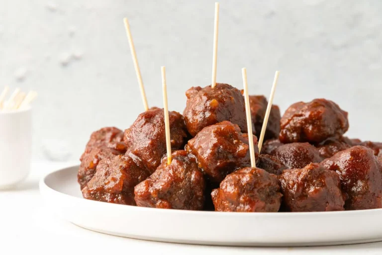 Crafting BBQ Meatballs with Just Three Ingredients.