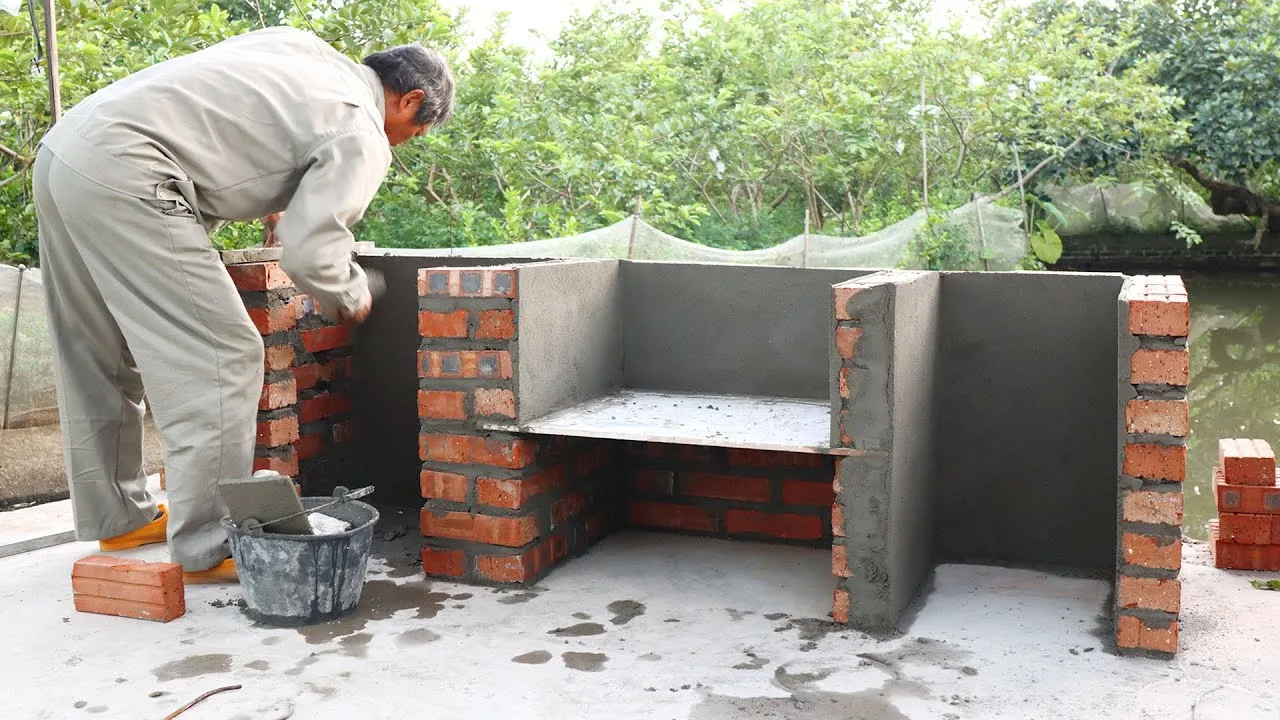 How to Build a Brick BBQ with Chimney: Constructing the Barbecue