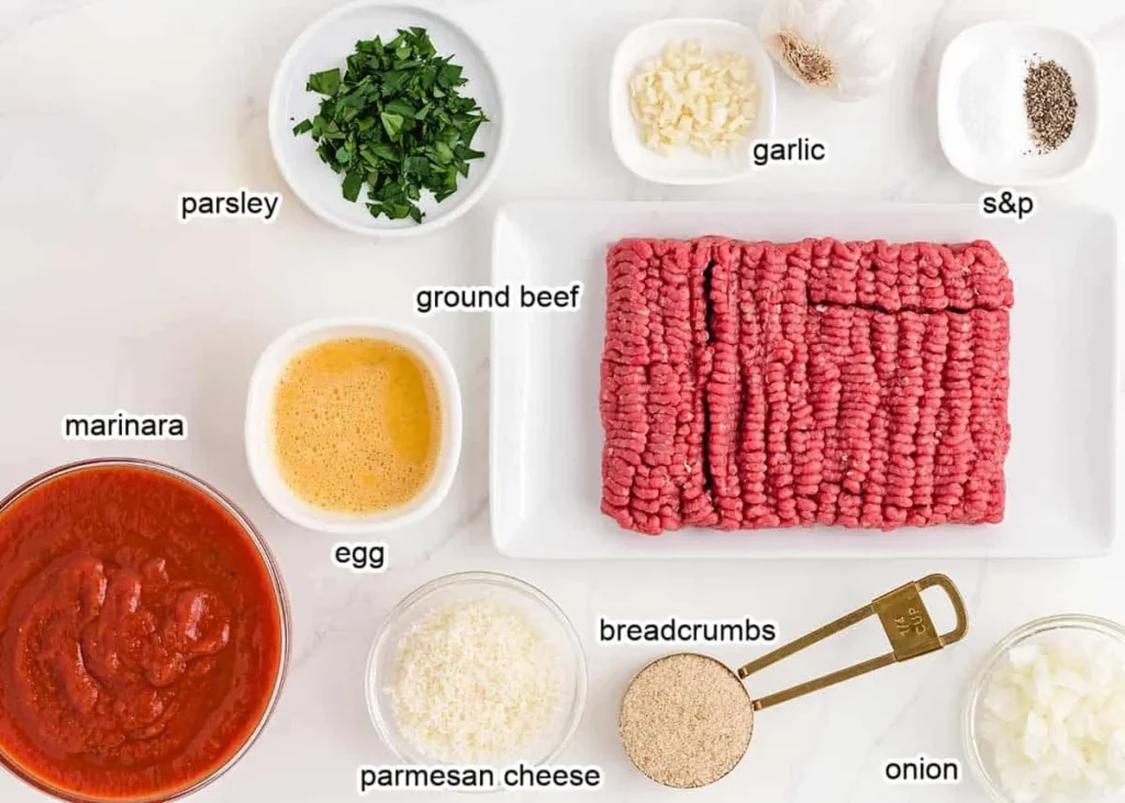 Ingredients Required For the Meatballs