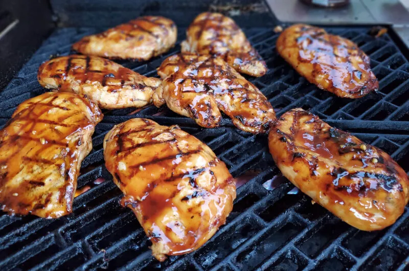 Grilling the Chicken for Hawaiian