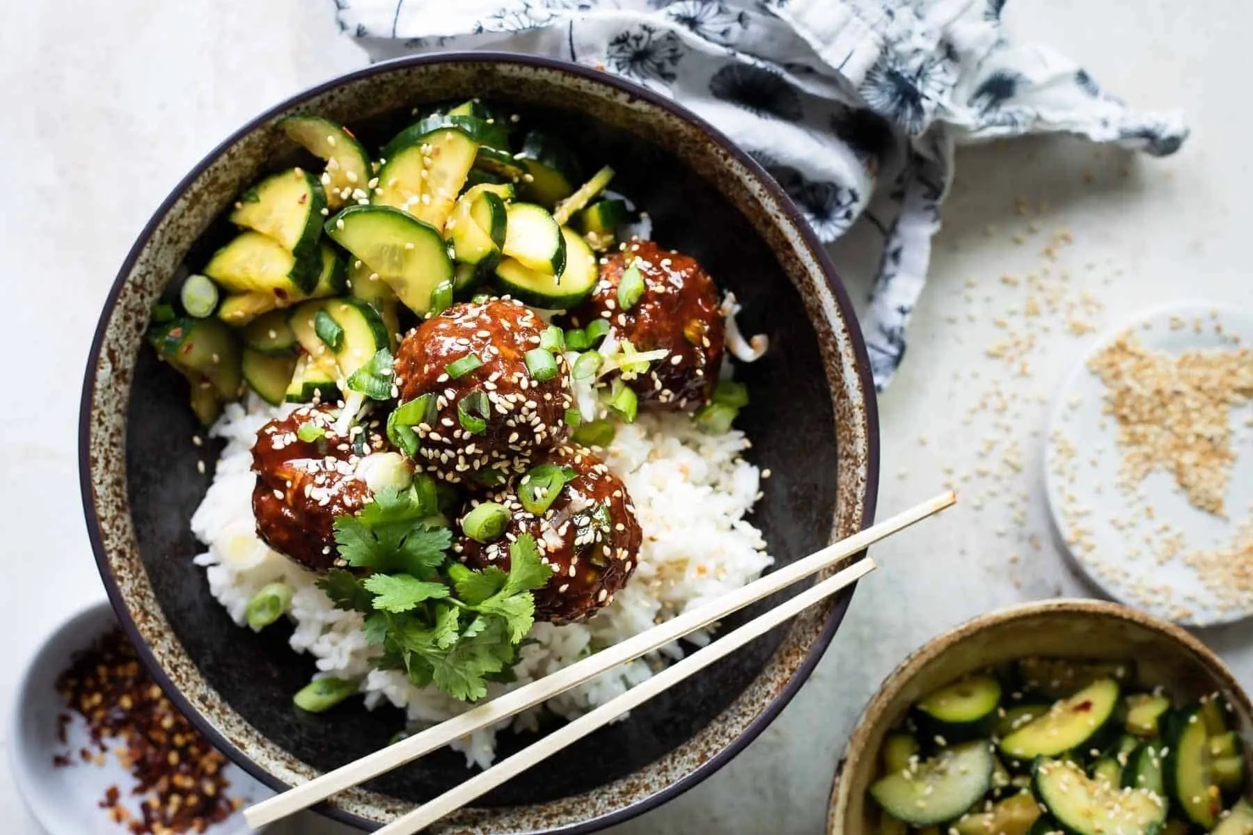 Garnishing and Serve Baked BBQ Meatballs