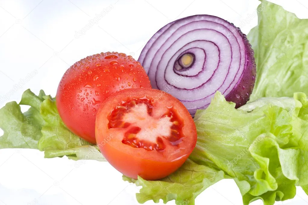 Lettuce, Tomato, and Red Onion