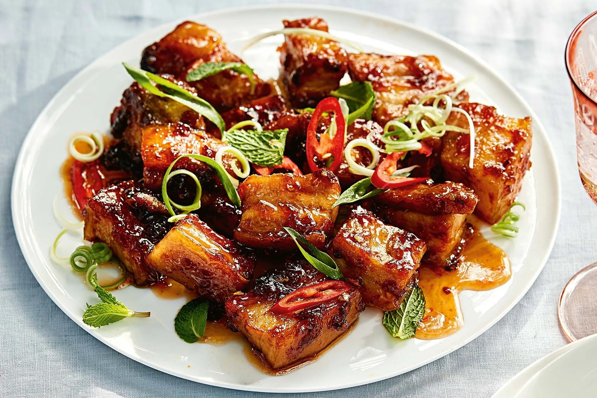 Recipe for BBQ Glazed Pork Belly Bites
