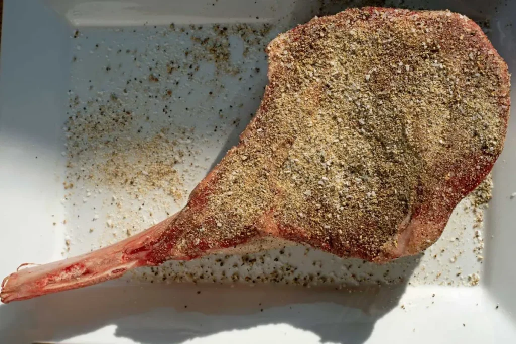 how to bbq a tomahawk steak: Preparing Tomahawk Steak