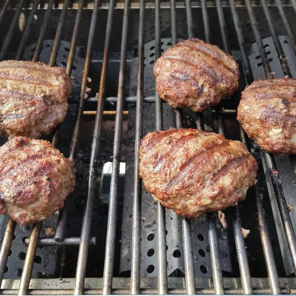 Grilling the Bison Burgers