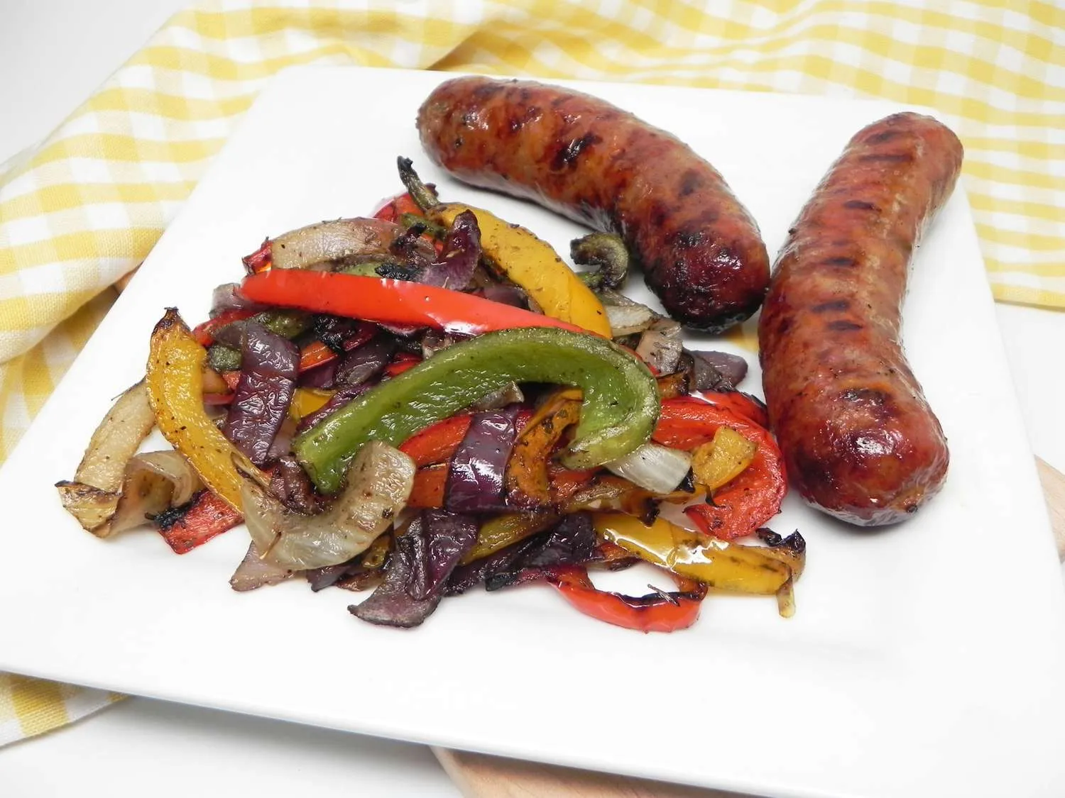 Recipe for Barbecue-Smoked Sausage and Peppers
