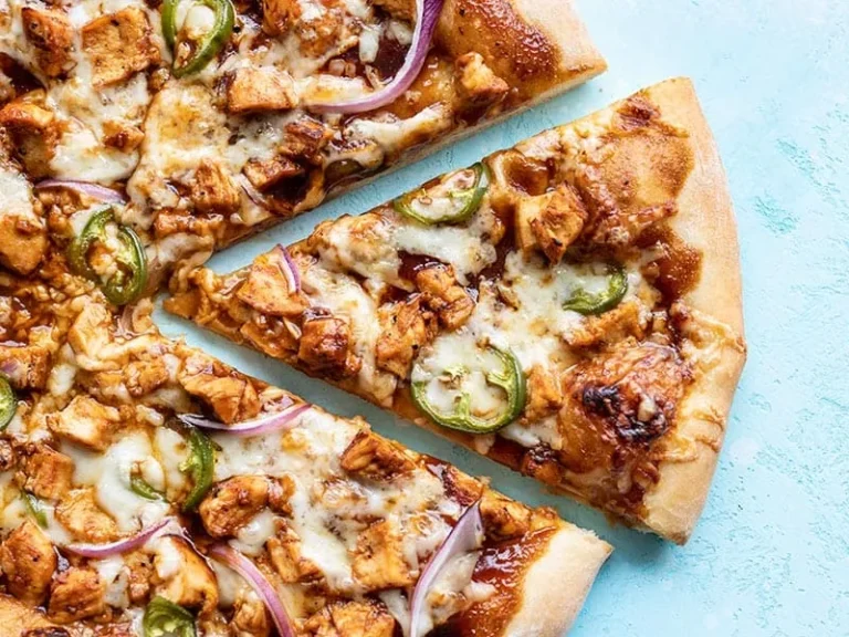 BBQ Chicken Pizza with Red Onions