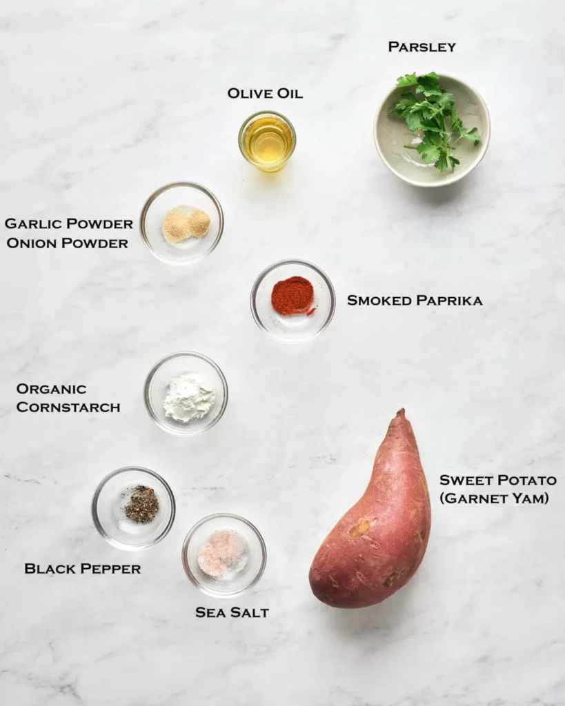 Ingredients for the Sweet Potato Fries and BBQ Seasoning