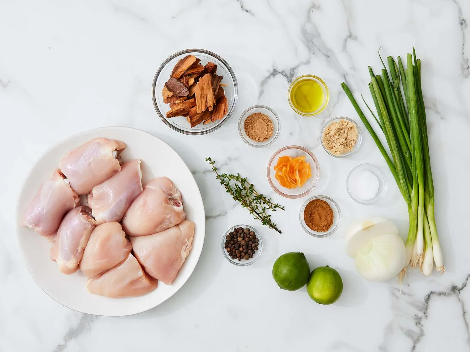 Ingredients for Jamaican Jerk BBQ Chicken