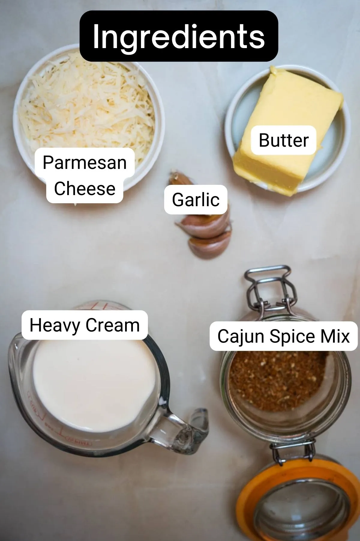 Cajun Spices and Parmesan Cheese