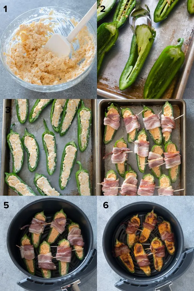 Step-by-Step Preparation Instructions to Prepare BBQ Bacon-Wrapped Jalapeño Poppers