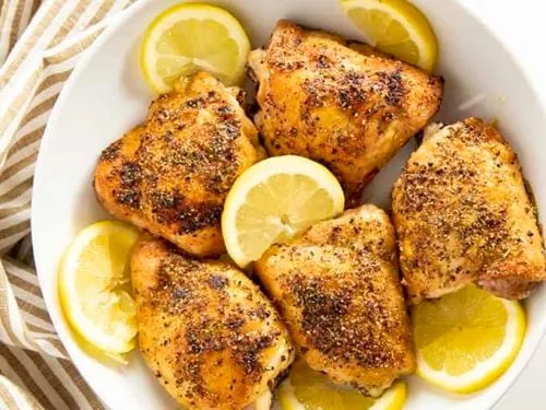 BBQ Lemon Pepper Chicken Thighs