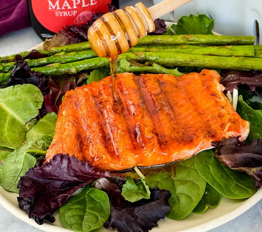 A tasty and simple recipe for BBQ maple-glazed salmon
