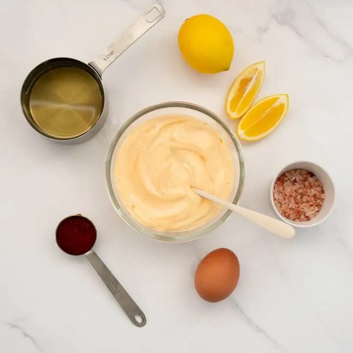 Ingredients for the Aioli Dipping Sauce
