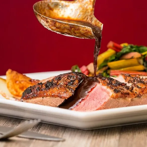 BBQ Smoked Duck Breast with Plum Sauce